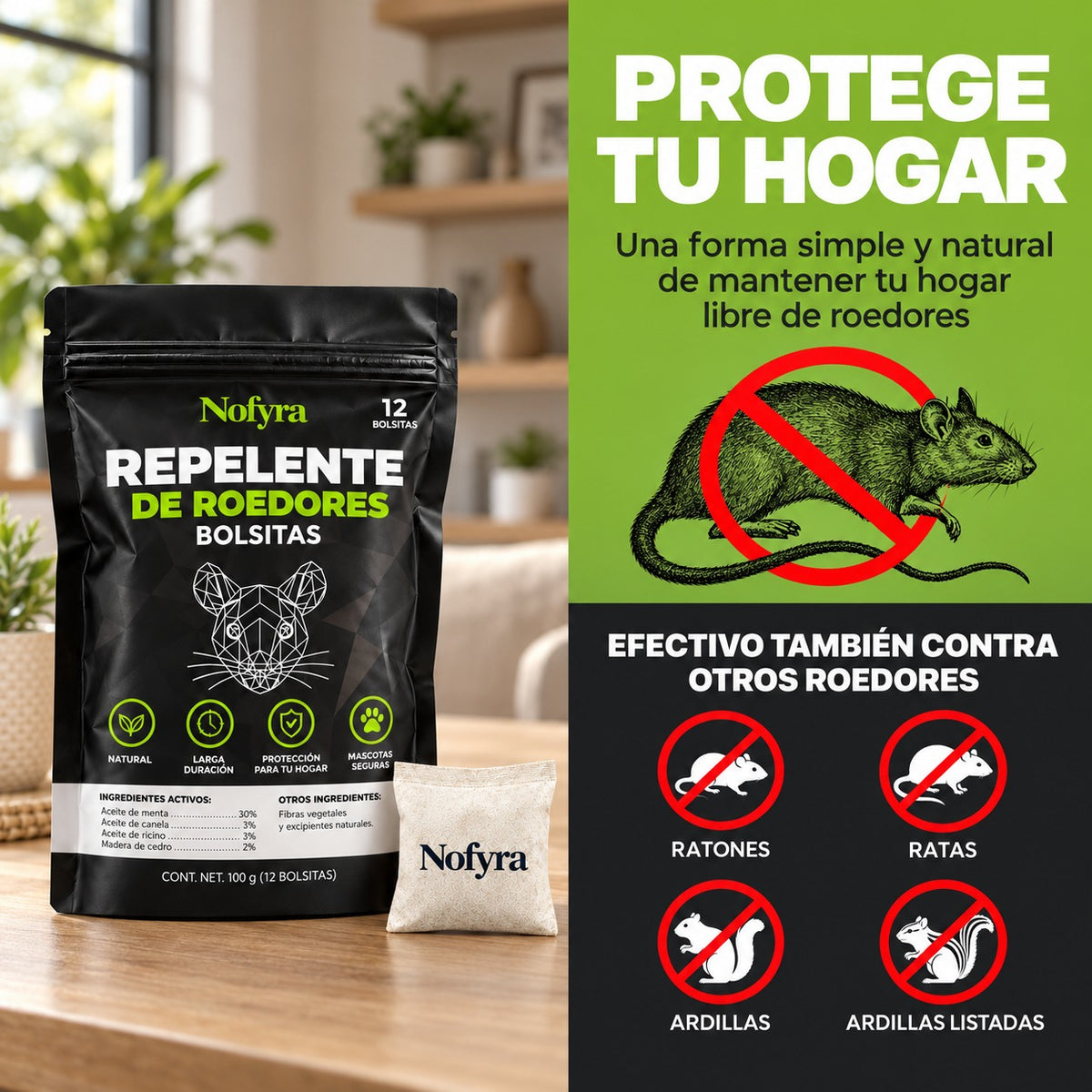 Nofyra™Bolsitas naturales antirroedores